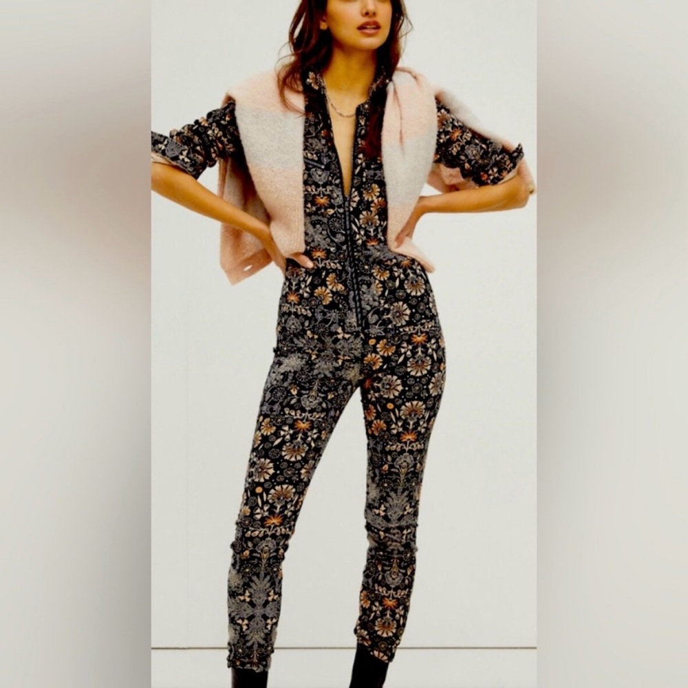 FP Printed Cord Lennox Jumpsuit, Medium